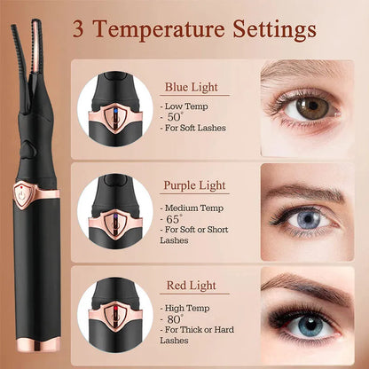✨ 62% OFF Heated Eyelash Curler – 8-Second Heat-Up & 3 Temperature Settings