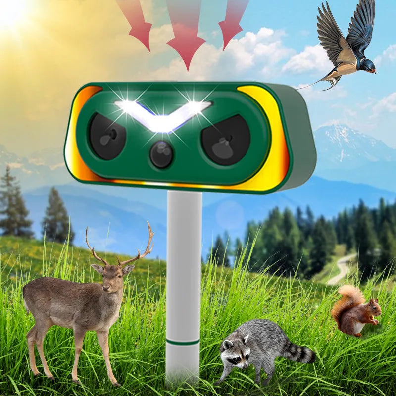 🔥 50% OFF – Solar Ultrasonic Animal Repeller with Motion Sensor & LED Flash
