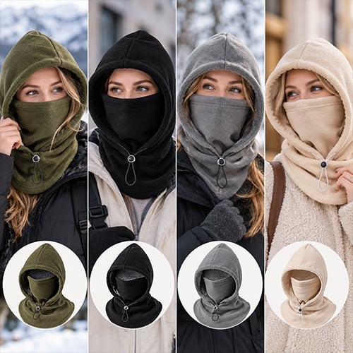📣 50% OFF ❄️ 3-in-1 Double-Layer Fleece Winter Hood
