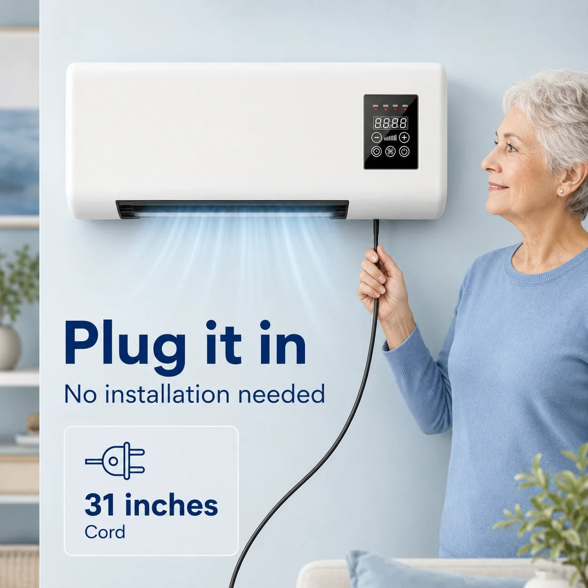 ♨️The Warmth You Need❄️🔥 2-in-1 Wall-Mounted Heater & Air Cooler | Built for Everyday Living🍃