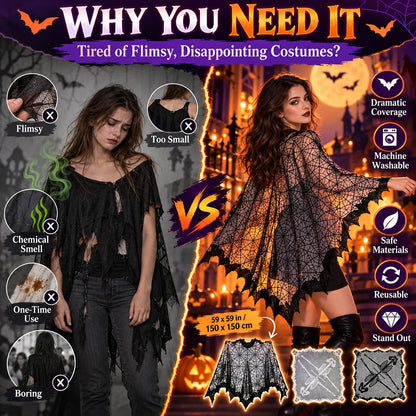 🦇Women's Dark Magic Cosplay Cape - Safe & Machine Washable