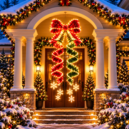 🎀 Limited-Time Christmas Sale | Giant Lighted Christmas Bow – Wrap Your Home in Holiday Magic ✨🎄