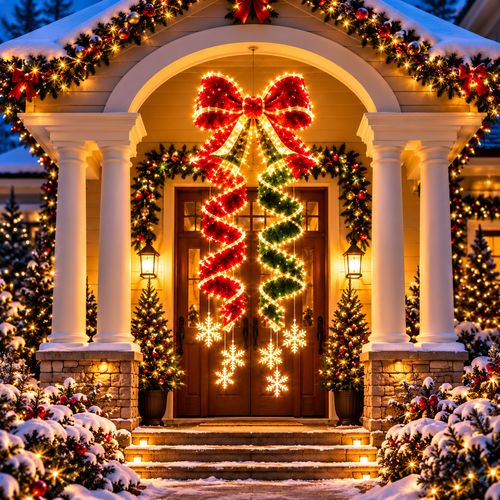 🎀 Limited-Time Christmas Sale | Giant Lighted Christmas Bow – Wrap Your Home in Holiday Magic ✨🎄