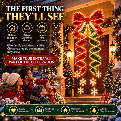 🎀 Limited-Time Christmas Sale | Giant Lighted Christmas Bow – Wrap Your Home in Holiday Magic ✨🎄
