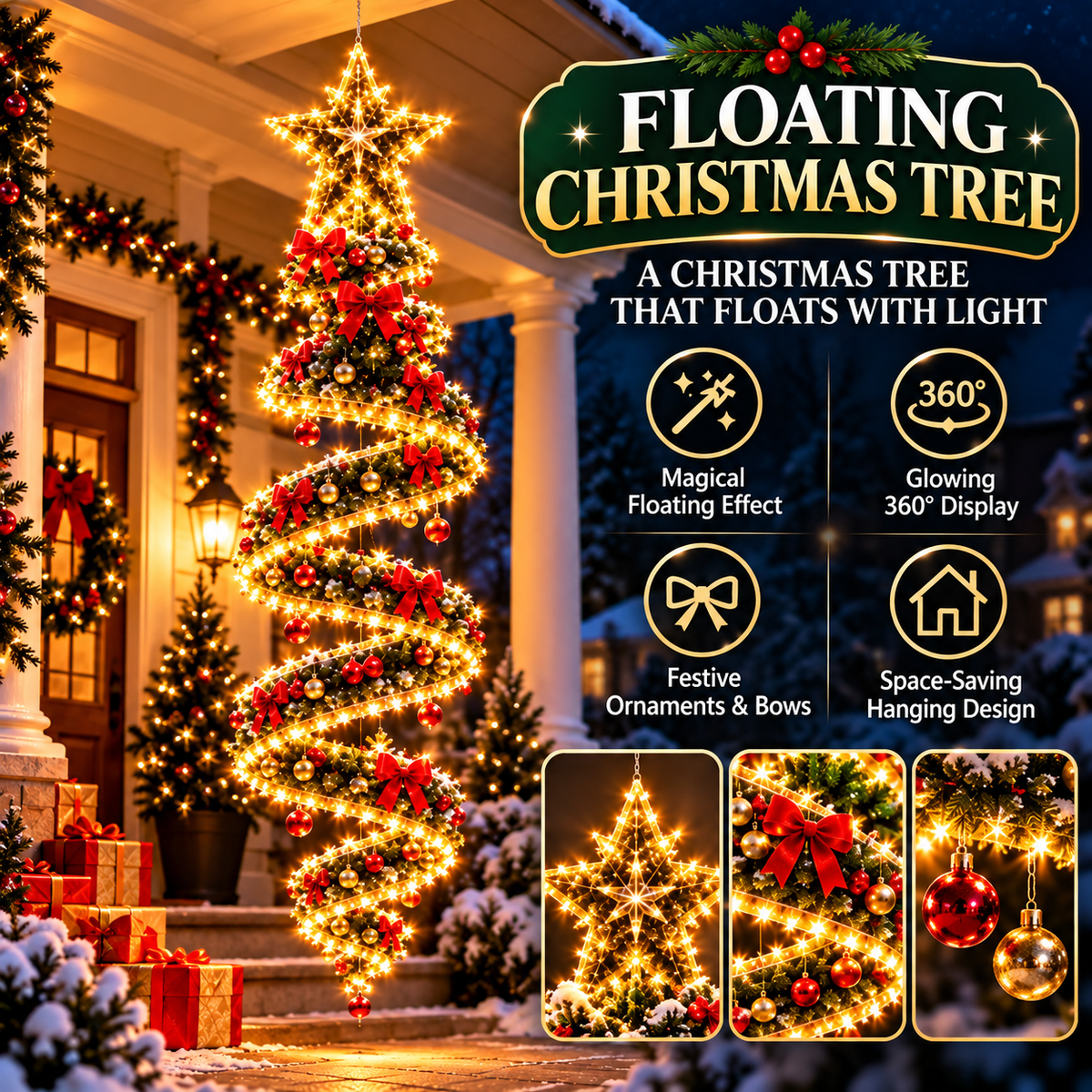 🎀 Limited-Time Christmas Sale | Giant Lighted Christmas Bow – Wrap Your Home in Holiday Magic ✨🎄