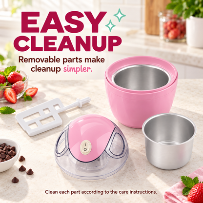 🍓 Mini Ice Cream Maker – Create Your Own Delicious Frozen Treats at Home! 🍨💕