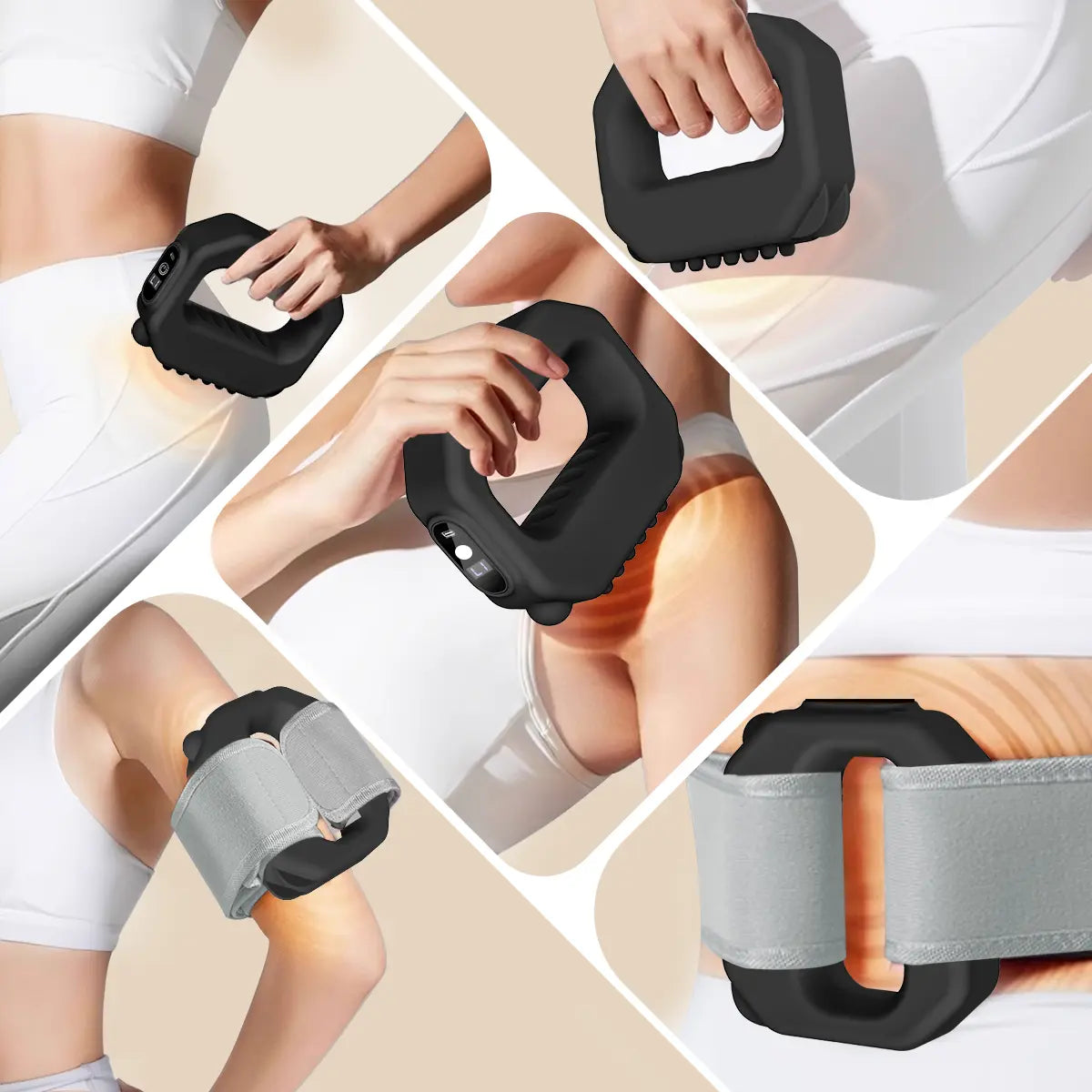 ADDWIN 2026 New Fascia Ring R10 Mini Muscle Recovery Fascia Device upgraded adjustable strap fits Up to 55in waist, Cordless Rechargeable, Designed for Waist & Back Muscle Recovery portable massager parents gift summervibes