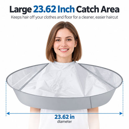 ✂️ 50% OFF Hair Catcher Cape 🧹 Easy-Clean Cape for Home Haircuts