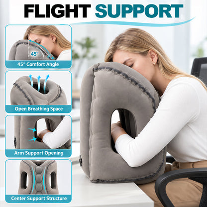 Portable Inflatable Airplane Sleep Pillow