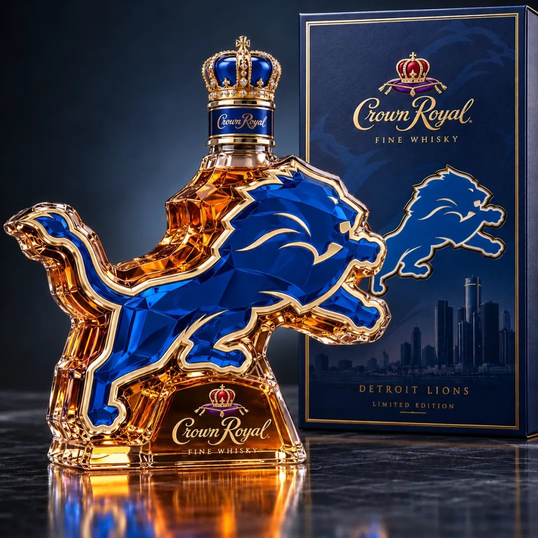 🦁 Lions Pride Collector’s Bottle 👑 Sculpted Lion Design & Gift Box