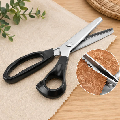 🔥 50% OFF Stainless Steel Pinking Shears – Sharp Zig Zag Fabric Scissors