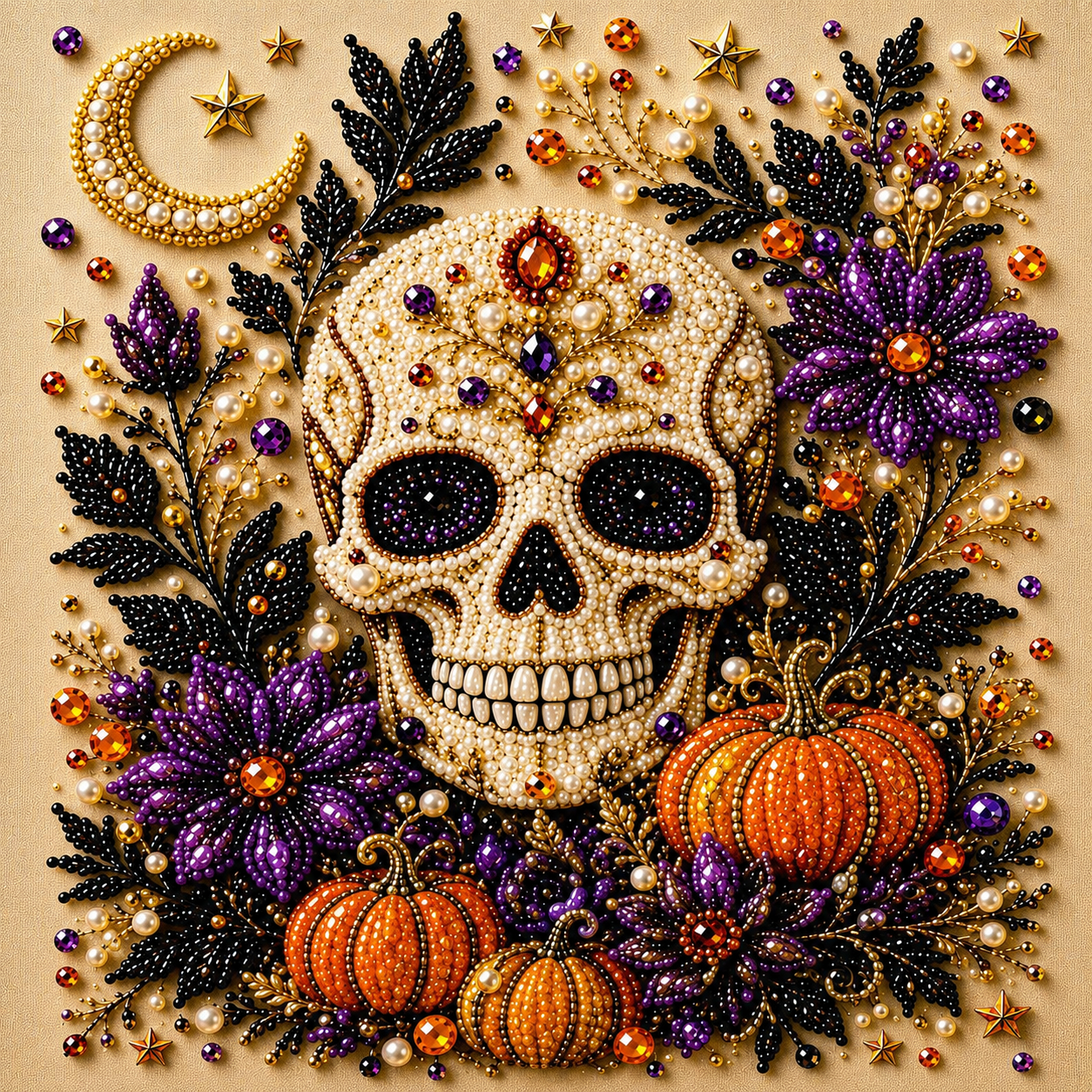 Halloween Ghost Diamond Painting Kit – Pumpkin Cat DIY Home Decor