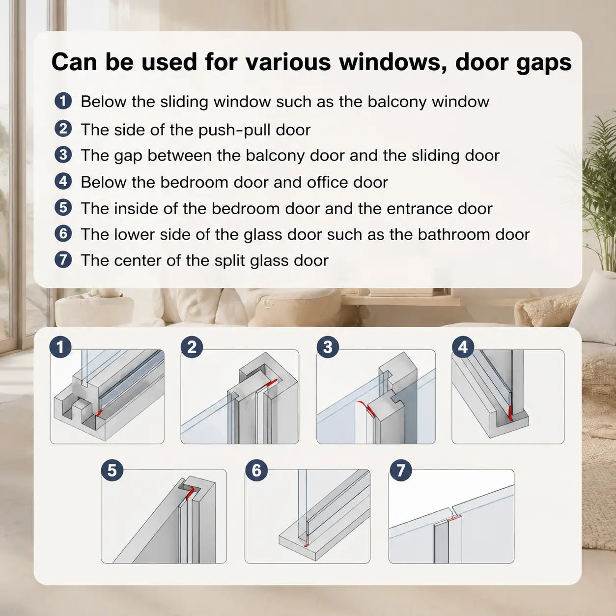 🔥 50% OFF Self-Adhesive Door & Window Seal Strip 🏠