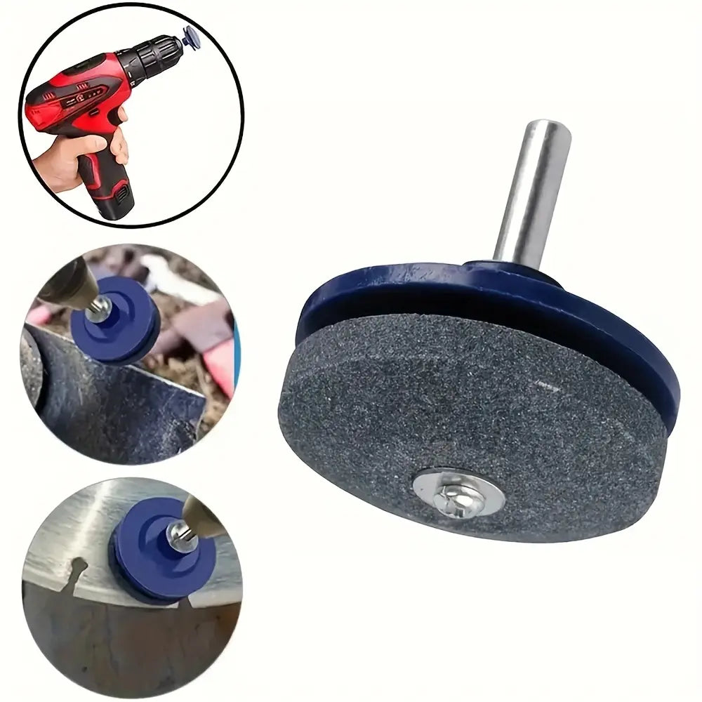 1pc Lawn Mower Blade Sharpener for Power Drill Hand Drill Universal Rotary Lawn Mower Blade Sharpener Tool for Quick Blade Grinding Sharpening Attachment for Garden Lawn Mower Maintenance