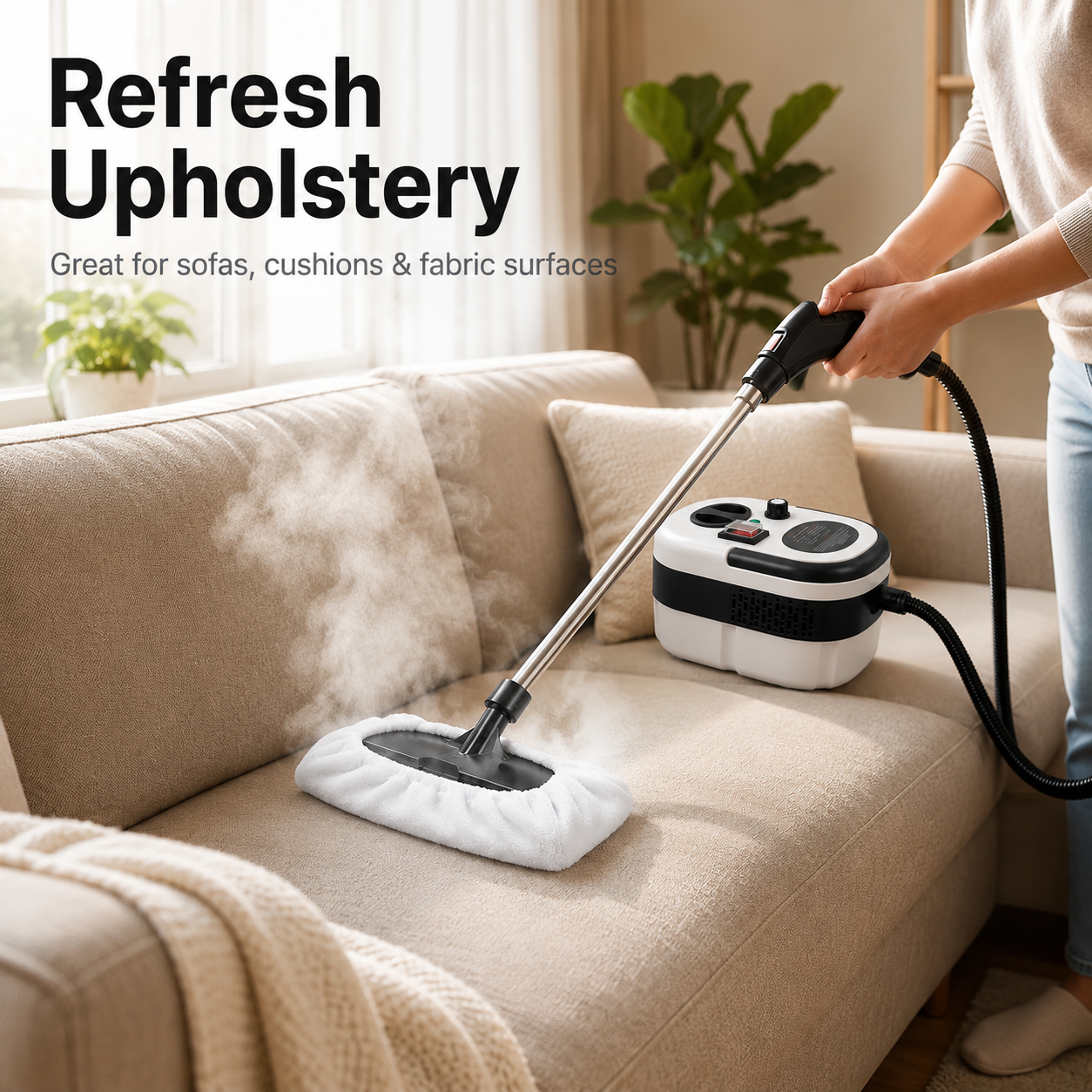 🔥 48% OFF Portable Steam Cleaner for Kitchen, Grout, Upholstery & Car Interiors