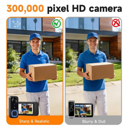 🔔 EntryView 1080P Video Doorbell with 4.3″ Indoor Screen — No App or Home Wi-Fi