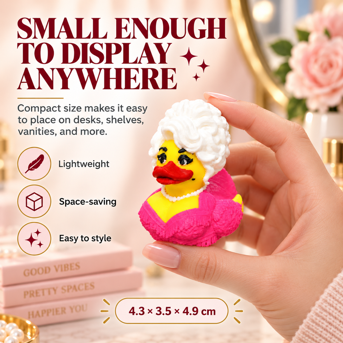 🔥 50% OFF 💋 Mini Glam Diva Duck Decor — Tiny Size, Big Personality