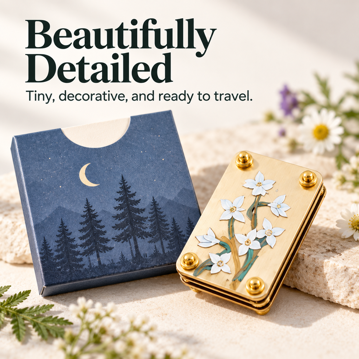 🌸 Mini Portable Botanical Flower Press Kit for Wildflowers & Craft Keepsakes 🌿