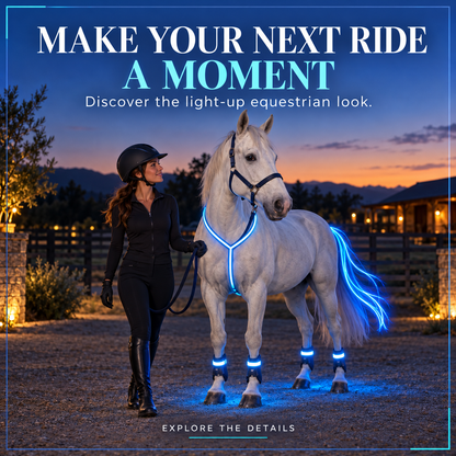 🐎 Multi-Color LED Horse Accessories ✨ Light-Up Equestrian Styling