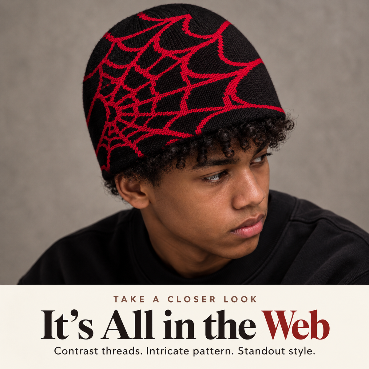 ❄️Miles Clothes Web Knit Beanie for Cold-Weather Comfort