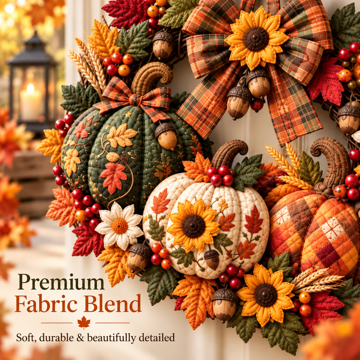 ⏰ LIMITED-TIME 49%OFF⏰🏡 Personalized Custom Die-Cut Quilted Fabric Door Hanger for Entryway & Porch 🎀