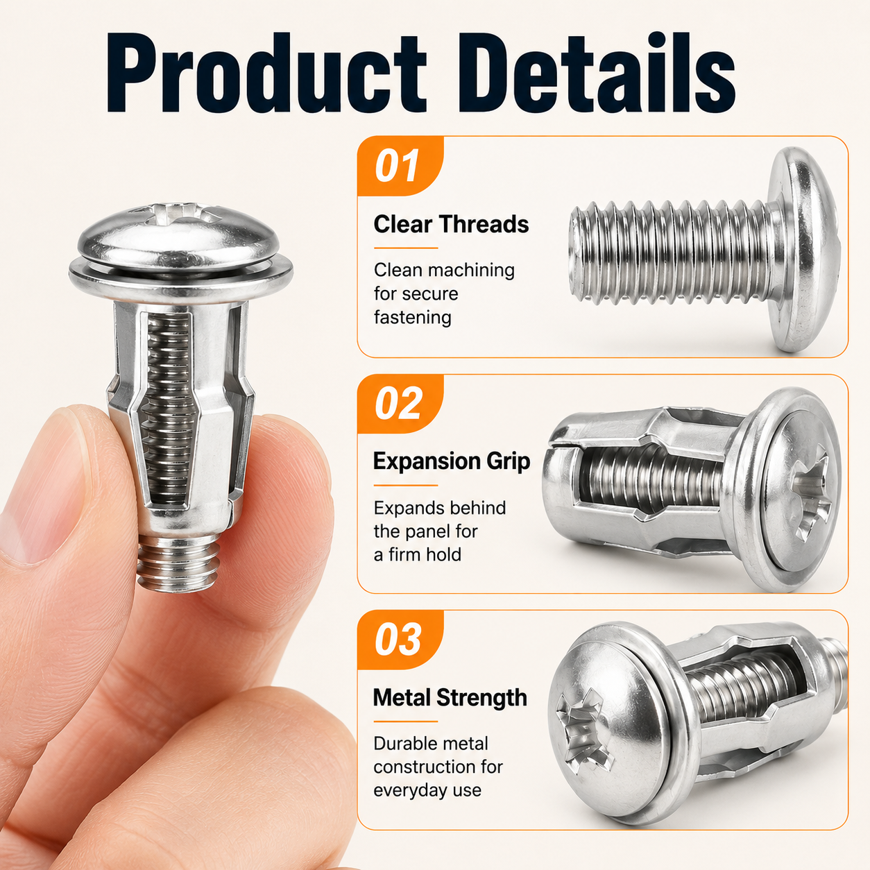 🔥 49% OFF Metal Expansion Anchor – Strong Grip for Brackets & Hardware