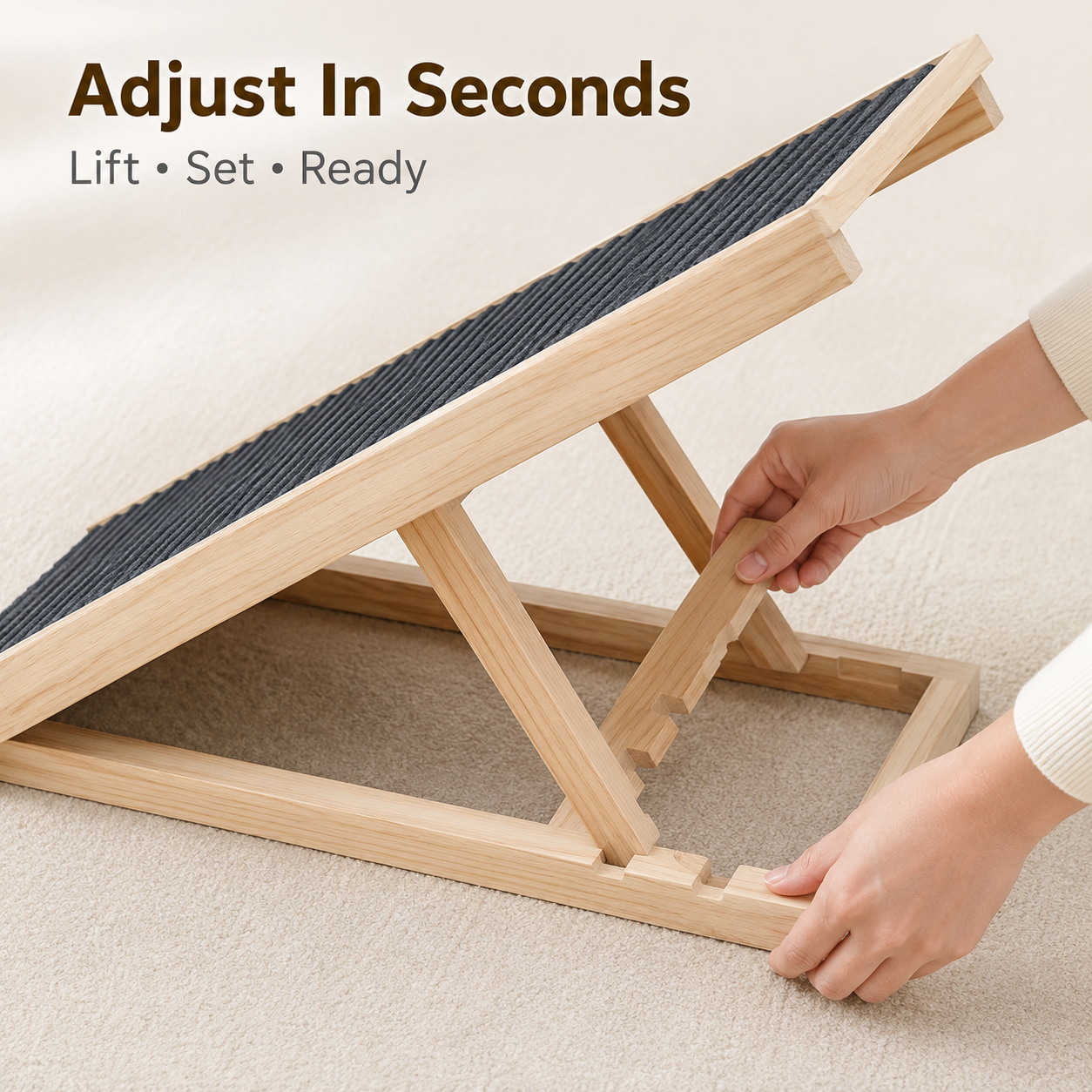 🔥 50% OFF Today —   2-in-1 Pet Ramp & Scratching Surface for Beds and Sofas