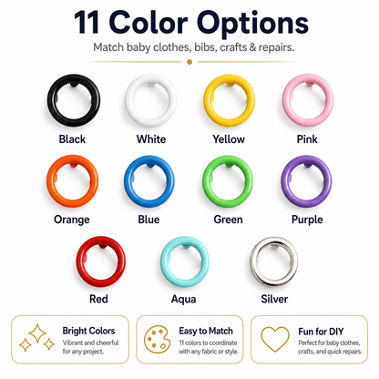 🔥49% OFF -🧵 No-Sew Snap Button Kit – Quick Clothing Repairs & DIY