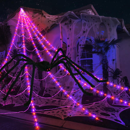👻 Giant LED Spider Web With Spider 🕷️ Limited-Time Spooky Savings 🎃