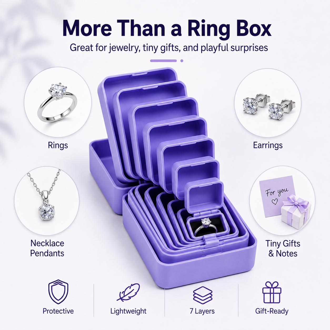 🎉 LIMITED 50% OFF 7-Layer Gift Reveal Box 😂 Perfect for Rings & Tiny Surprises