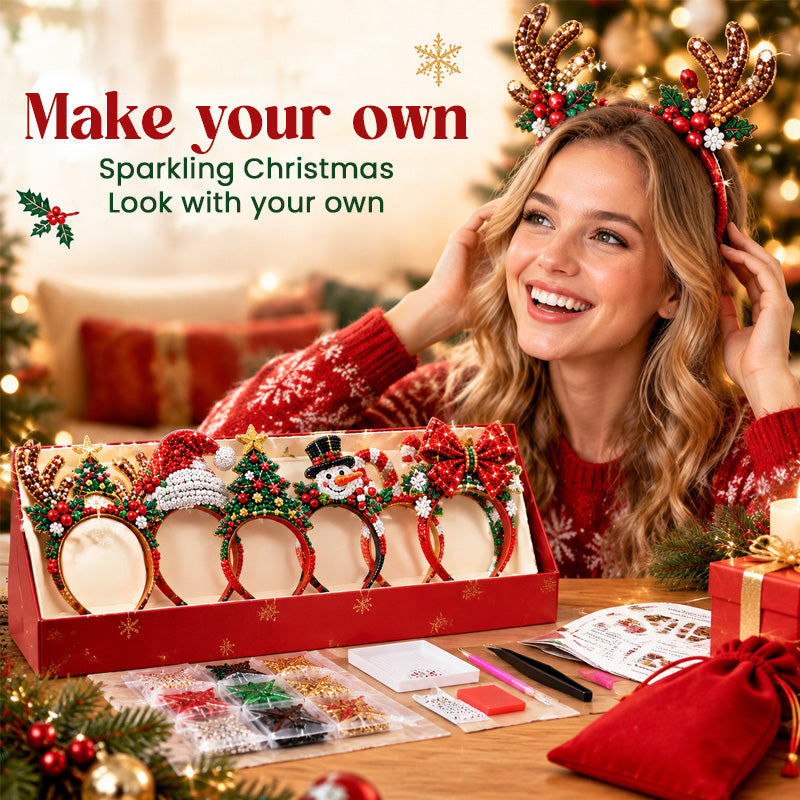 🎄 DIY Christmas Headband Making Kit – Create Your Own Festive Style ✨🎀