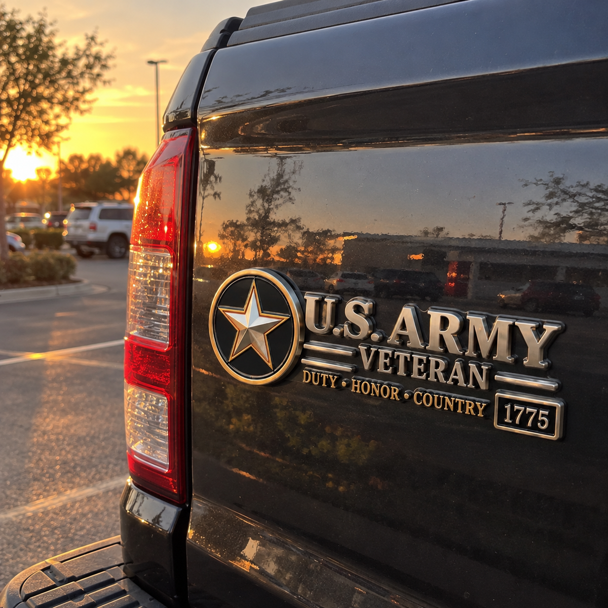 3D Metal Veteran Honor Auto Badge | For daily driving & veteran gatherings
