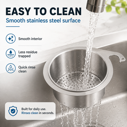 🔥 48% OFF 304 Stainless Steel Hanging Sink Strainer Basket – Rinse, Drain & Prep With Ease