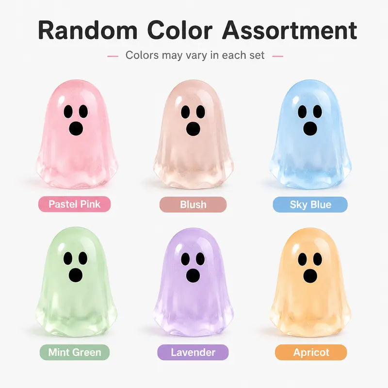 👻 50% OFF 60PCS Glow-in-the-Dark Mini Ghosts – Halloween DIY Resin Decor