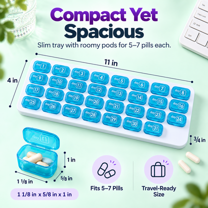 🔥 49% OFF 31-Day Monthly Pill Organizer – Stay Organized All Month