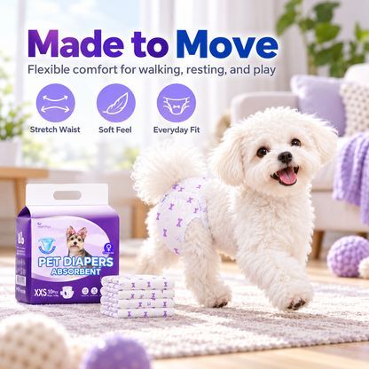 🐾 Leak-Proof Dog Diapers with Wetness Indicator for Heat & Incontinence 💜