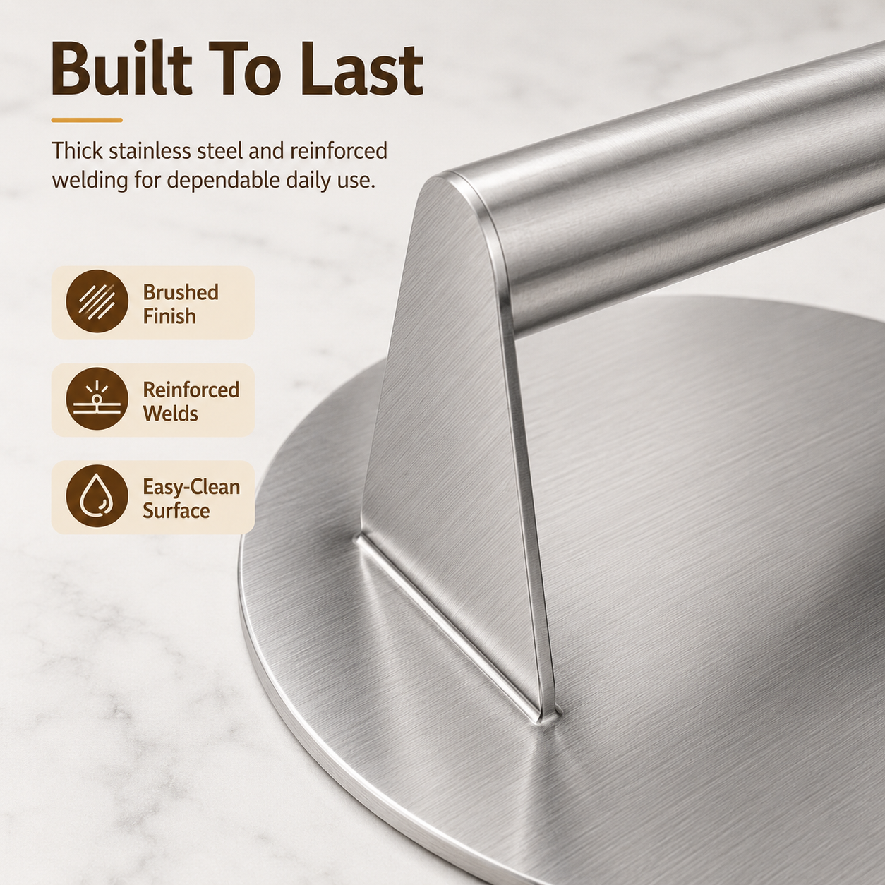 🔥 50% OFF Stainless Steel Dough Press for Dumplings, Pastry & Burger Patties