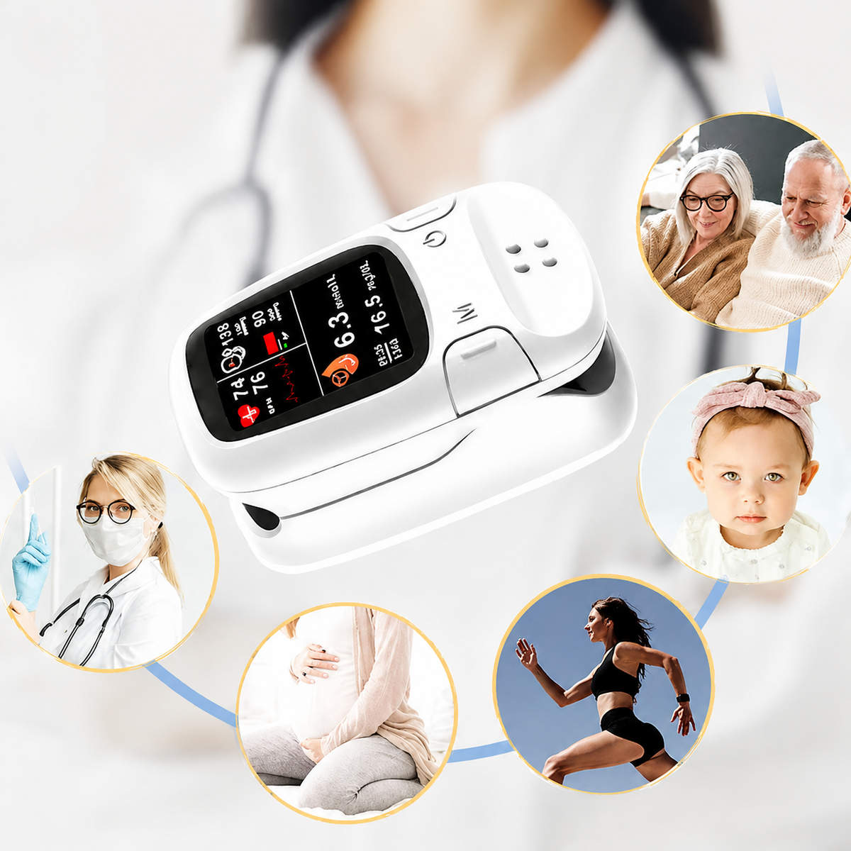 Multi-Function Health Monitoring Device – Easy At-Home Wellness Tracking