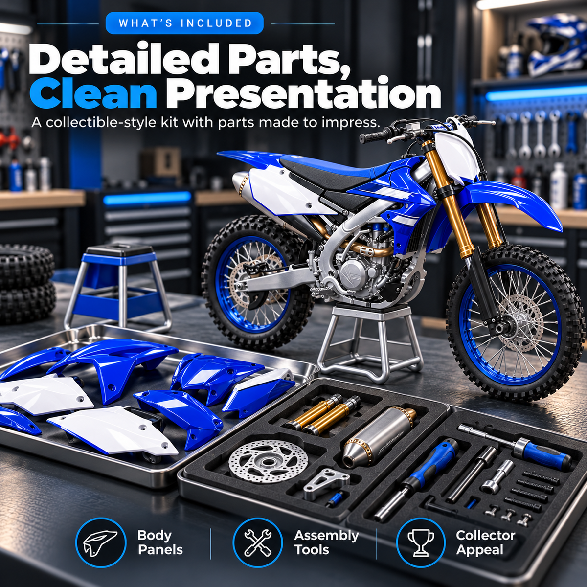 🏁 DIY Motocross Dirt Bike Model Kit 🏍️ Build Your Own Racing Legend!