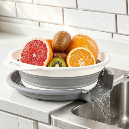 🥗 50% OFF 3-Size Collapsible Colander Set ✨ Includes Self-Draining Base