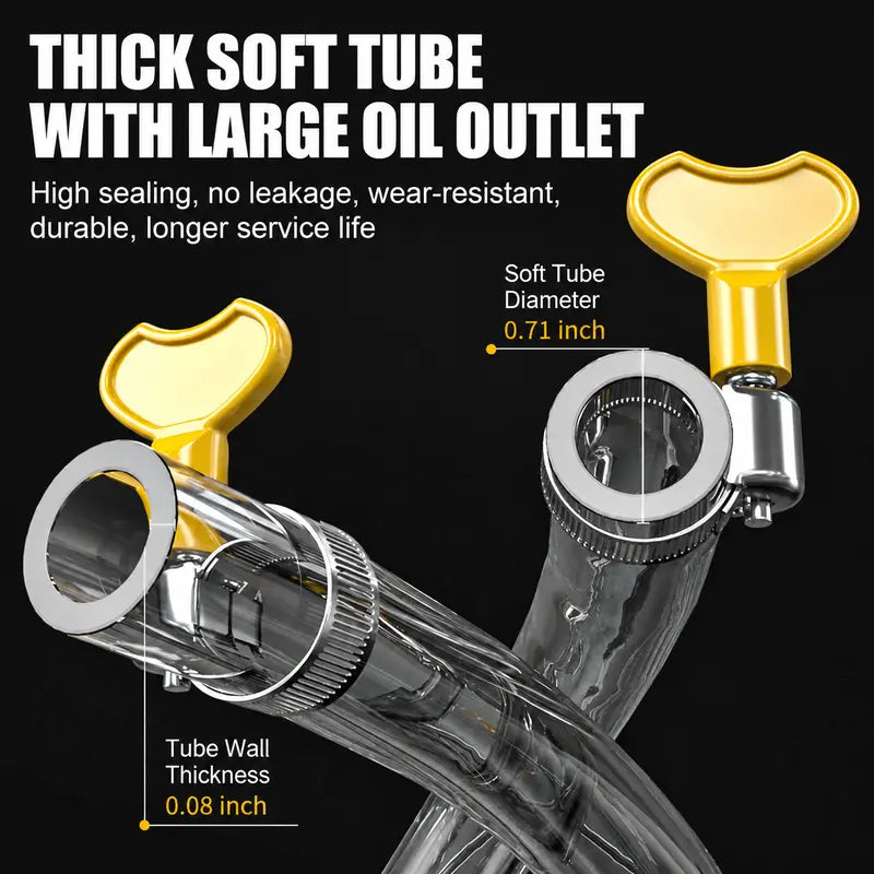 ⛽50% OFF Manual Siphon Pump Kit with 1M Hose, Rubber Pump Bulb & 2 Hose Clamps, Liquid Transfer Pump for Fuel Water Oil, Car Boat Motorcycle
