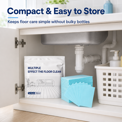 🧹 48% OFF- Compact Floor Cleaner Sheets 100 Pack 💧 No Bulky Bottles