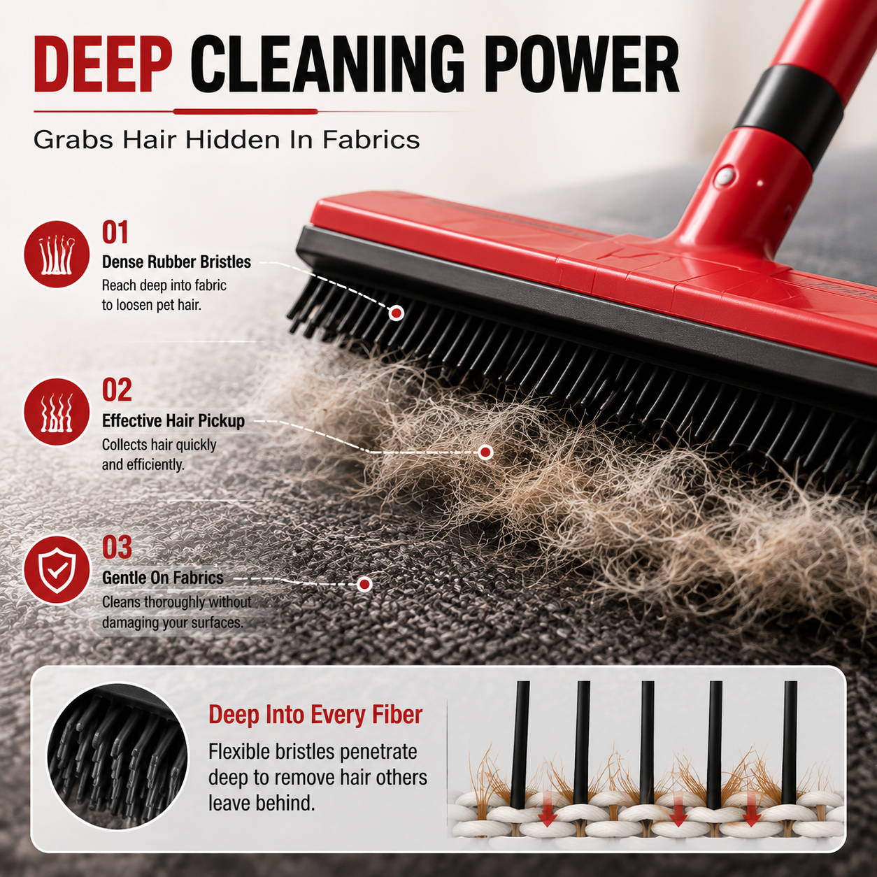 Long Handle Pet Hair Remover