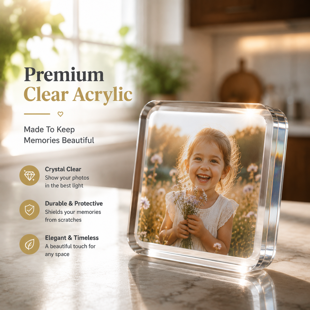Clear Acrylic Magnetic Photo Frames