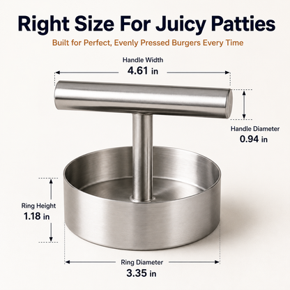 🍔 50% OFF Stainless Steel Burger Patty Press – Perfect Patties in Seconds 🔥