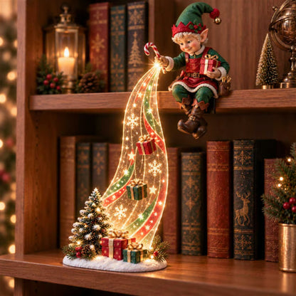 🎄 50% OFF Christmas Shelf Edge Lighted Scene Decor ✨ Create A Magical Holiday Corner At Home