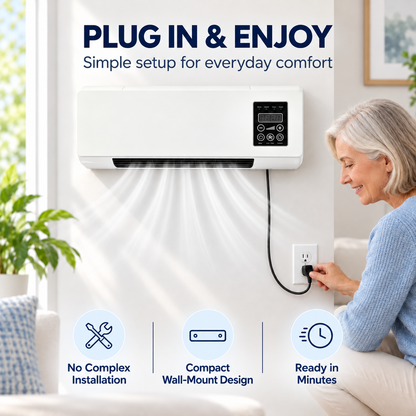 ⚡ FINAL SALE 50% OFF – Wall Mounted Fan & Heater With Remote Control
