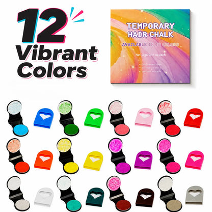 🌈 61% OFF 6/12PCS Temporary Hair Chalk Clips – Instant Washable Color, No Bleach Needed
