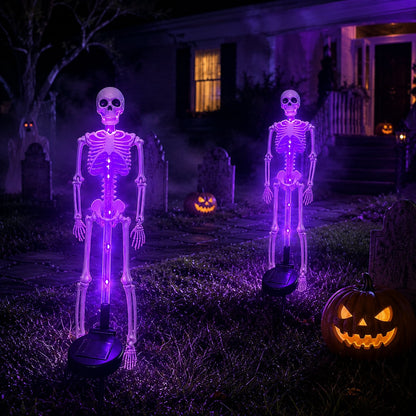 💀 Solar Skeleton Yard Stake – Halloween Outdoor Decor