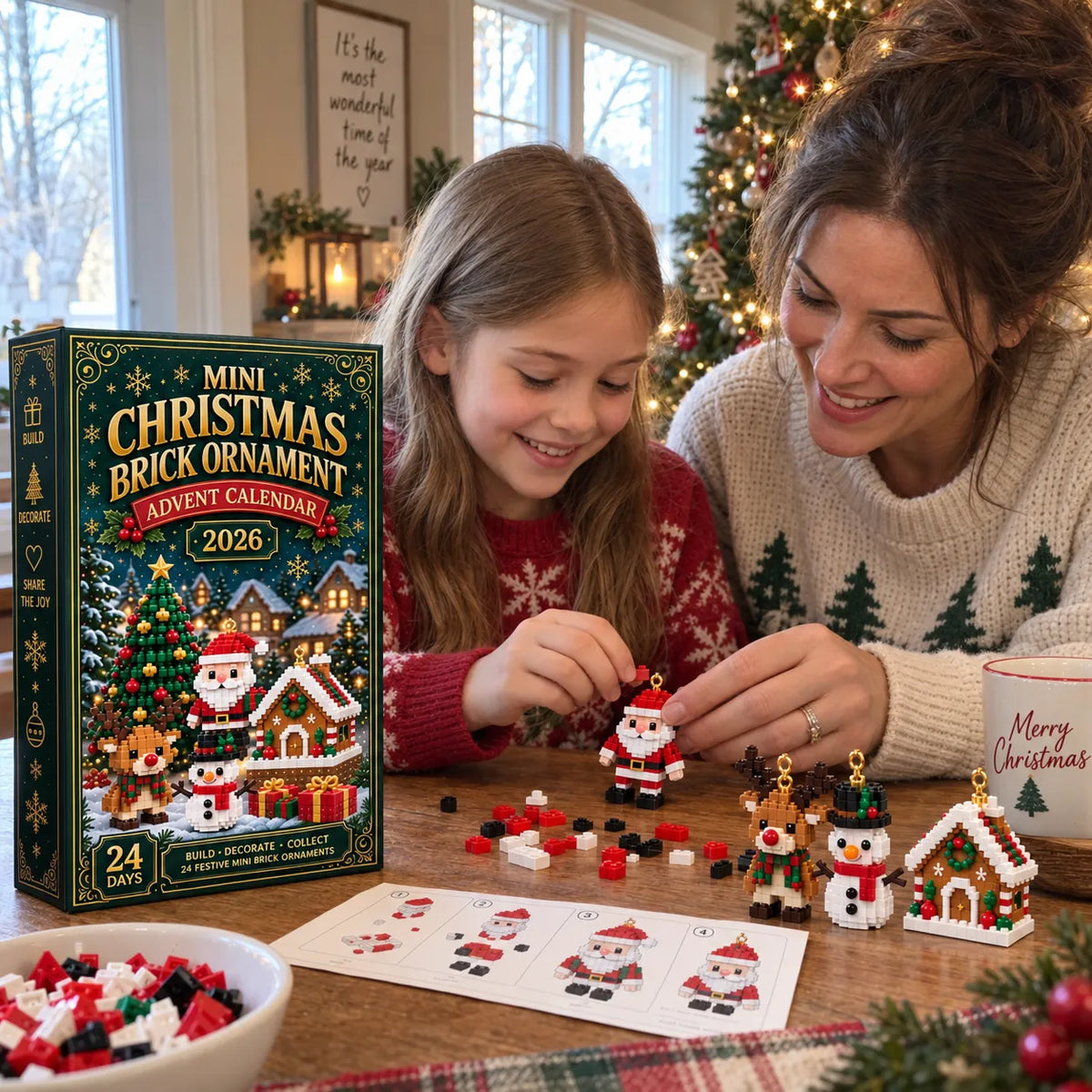 🔥 50% OFF – 24-Day Christmas Brick Ornament Advent Calendar 🎁 Build, Hang & Celebrate Every Day ✨